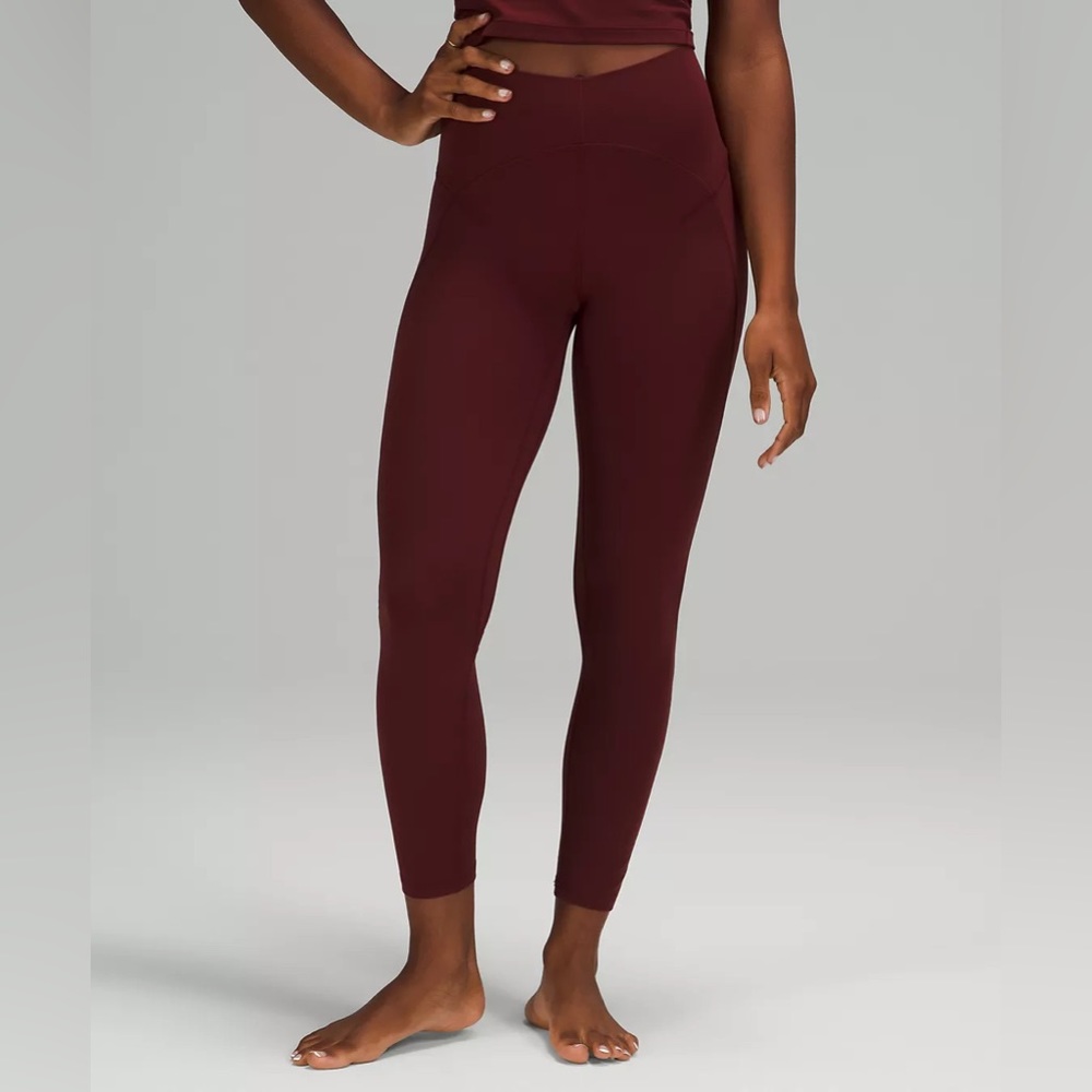 Lululemon Unlimit HR Tight 25” Sz 4 RDMR Red Merlot NWT